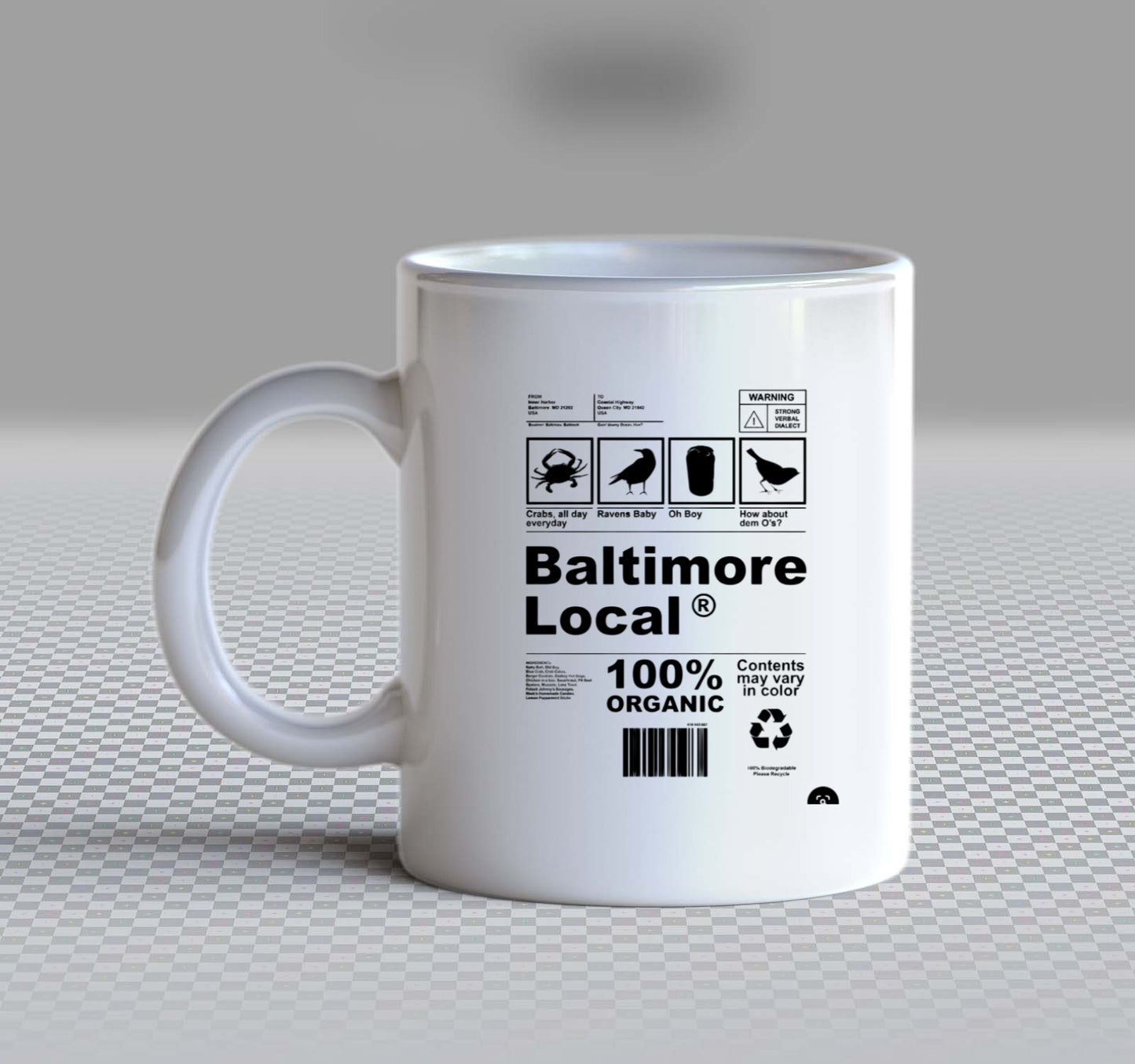 Baltimore LocalⓇ Back text Mug 126