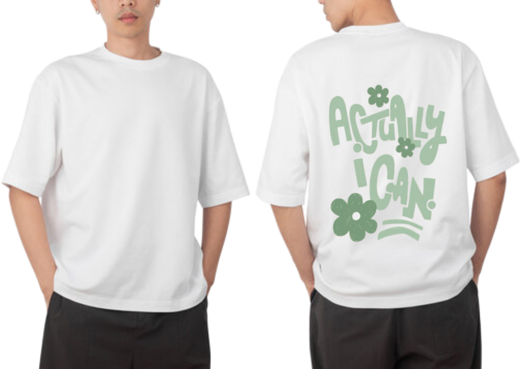 Actually Can t- shirt One Size White back 6