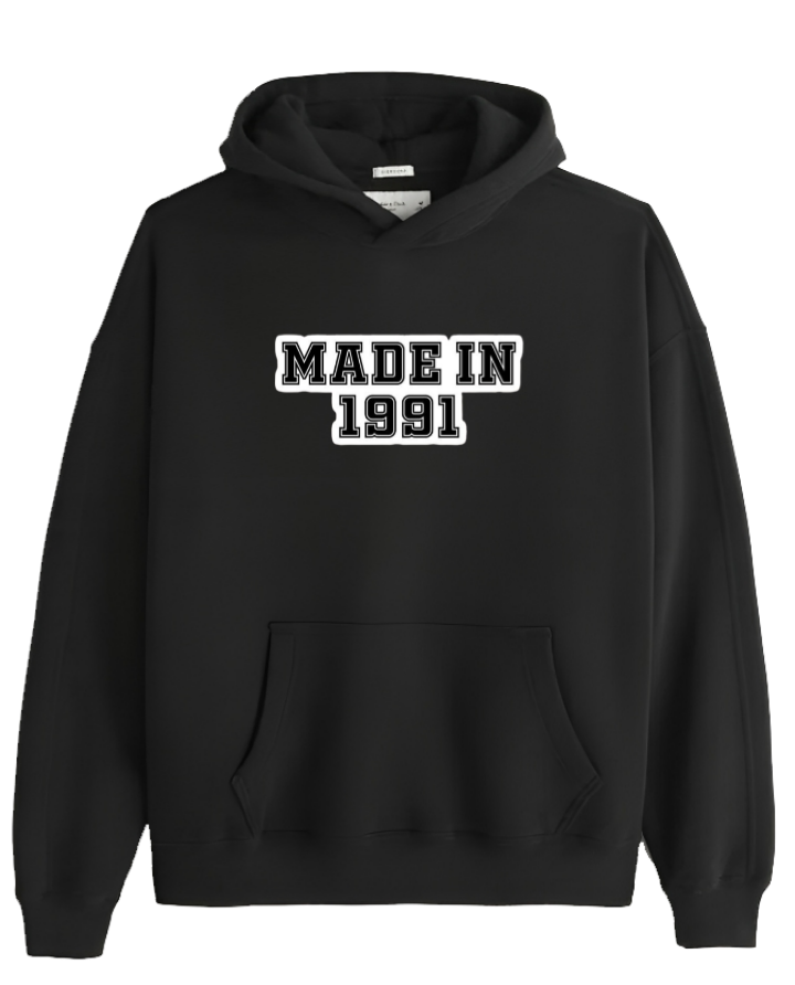 age Oversize Hoodie Black 1991