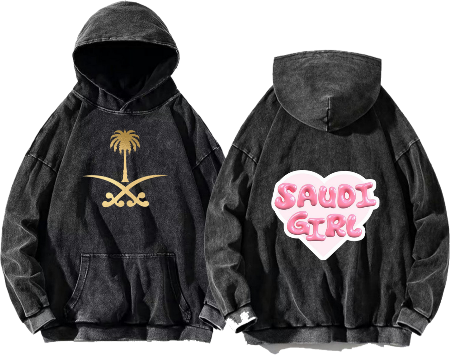 SaudIa Arabia saudi Oversize Hoodie Washed gray 6