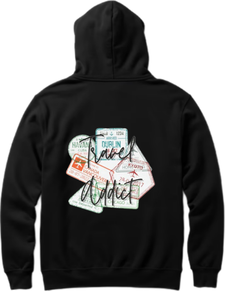 travel travellar Oversize Hoodie Black Back 6