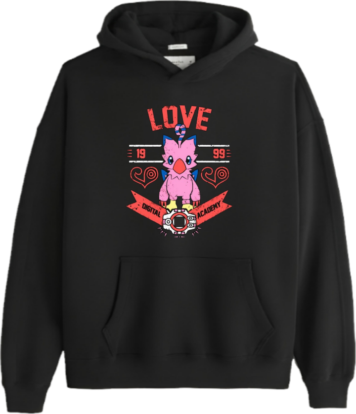 Digimon Adventure Over Size hoodie Black 6