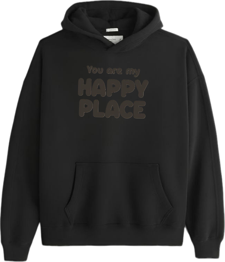 VaIentine coupIe Oversize Hoodie Black 6