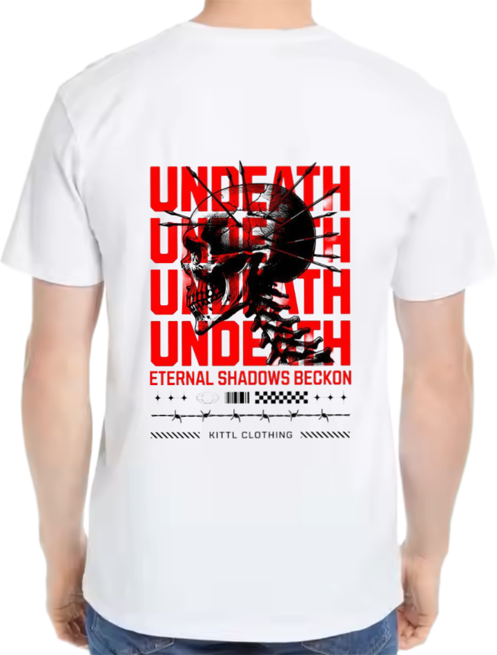 Eternal Shadows Beckon t- shirt Over Size White Back 45