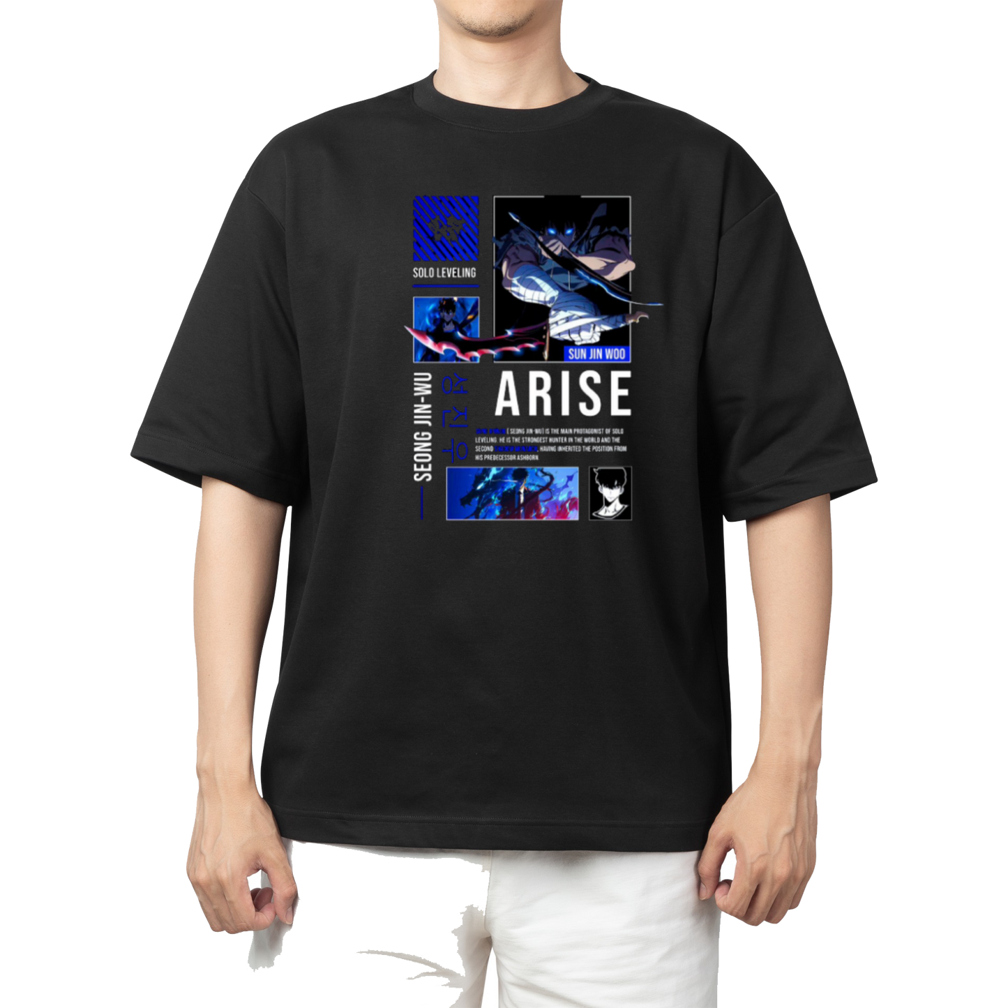 Solo Leveling t- shirt One Size Black 6