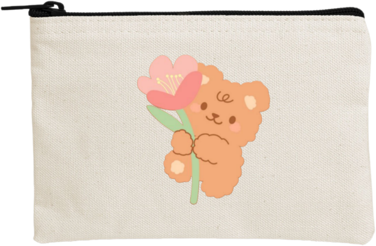 bear wallet pencil case Beige 6