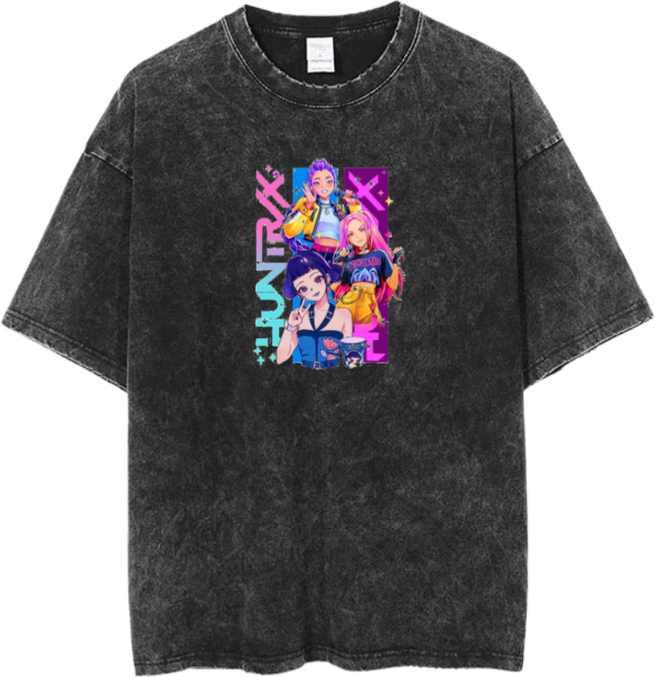 Hunterix kpop t- shirt Washed 6