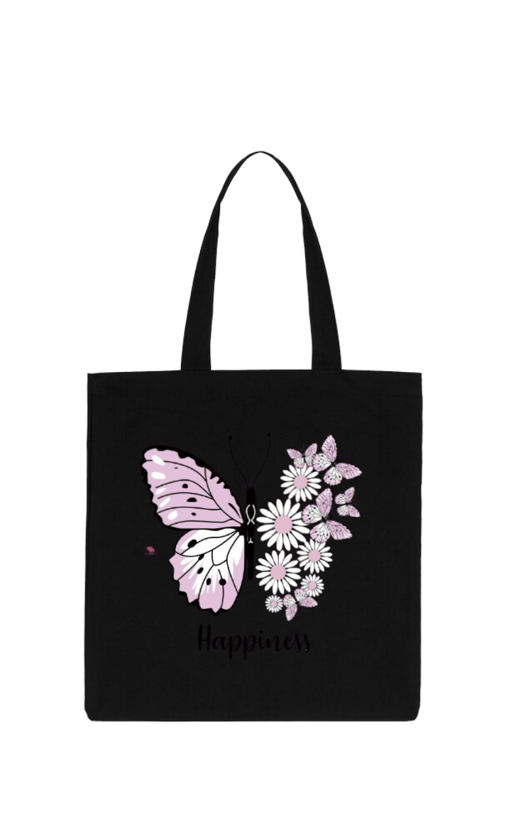 butterflies tote bag Black 6