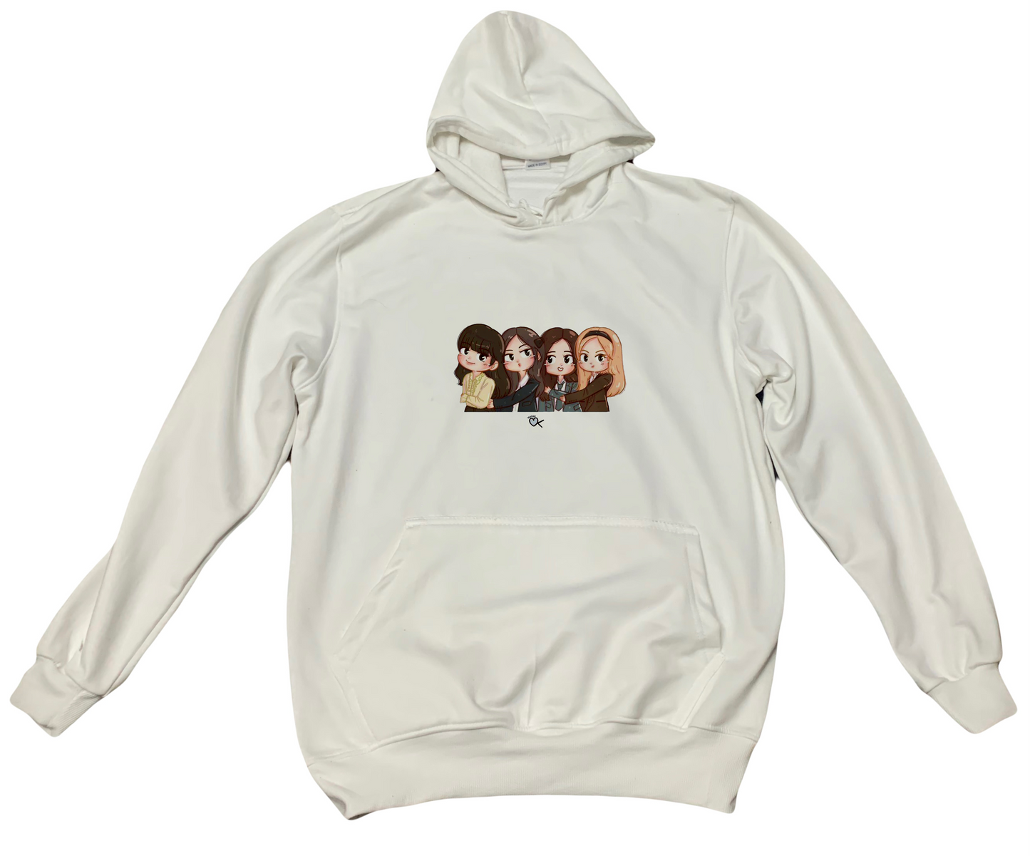 Black pink One Size hoodie White 5