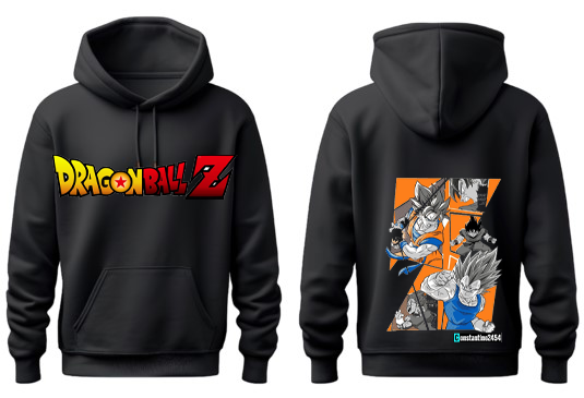 Dragon Ball One Size hoodie Black Back 6