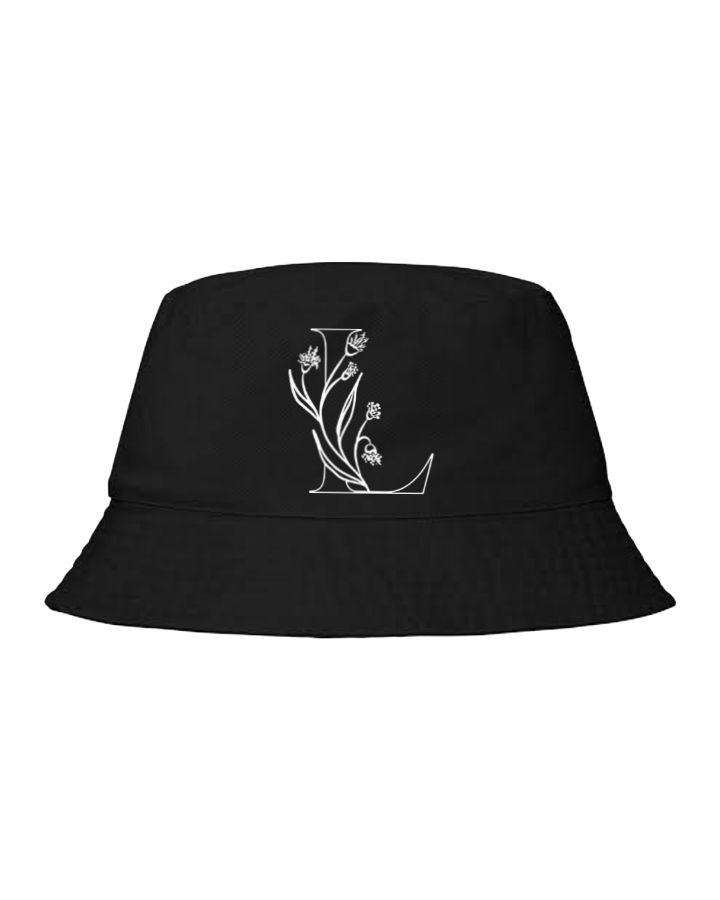 vector letter Bucket hat Fishman hat cap Black L 6