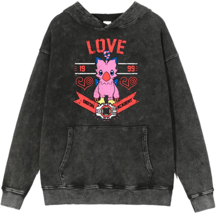 Digimon Adventure Over Size hoodie Washed 6