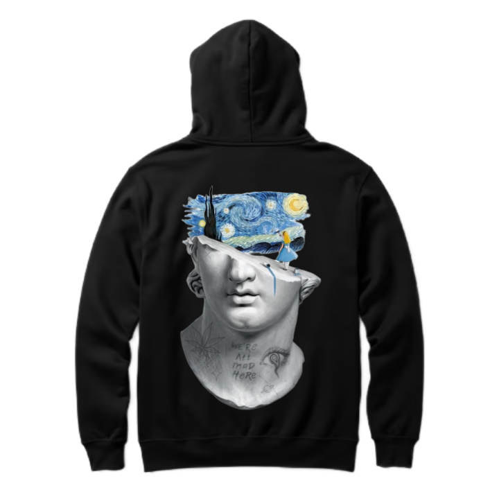 لفان جوخ One Size hoodie Black Back 5