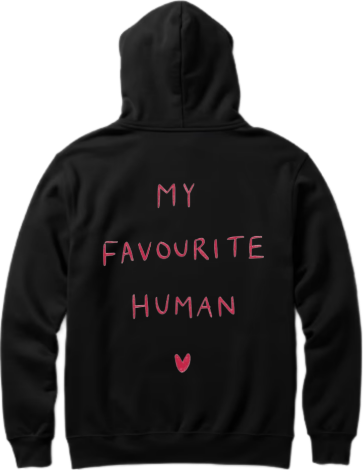 VaIentine coupIe Oversize Hoodie Black Back 6