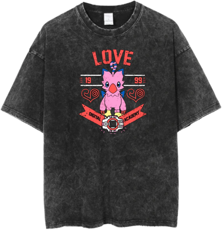 Digimon Adventure t- shirt Over Size Washed 6