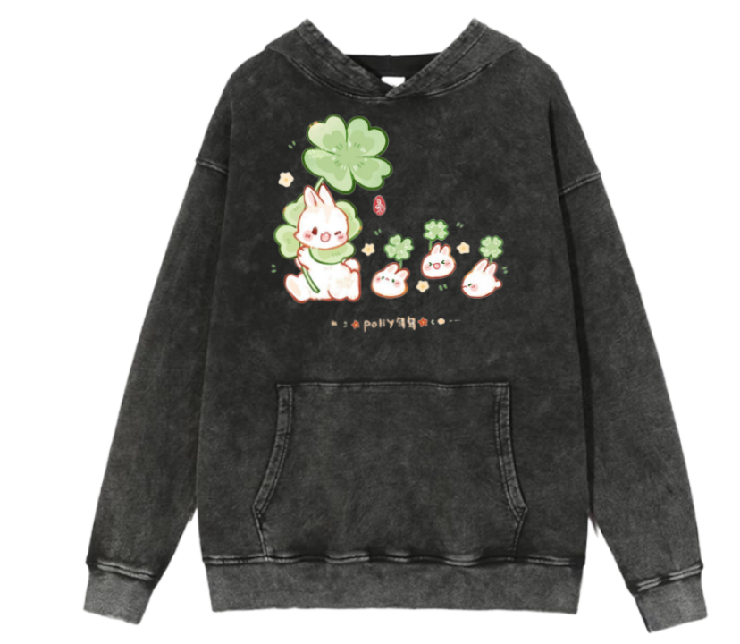 bunny Oversize Hoodie Washed 6