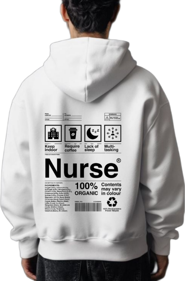 Keep indoor Back text oversize hoodie White back 6
