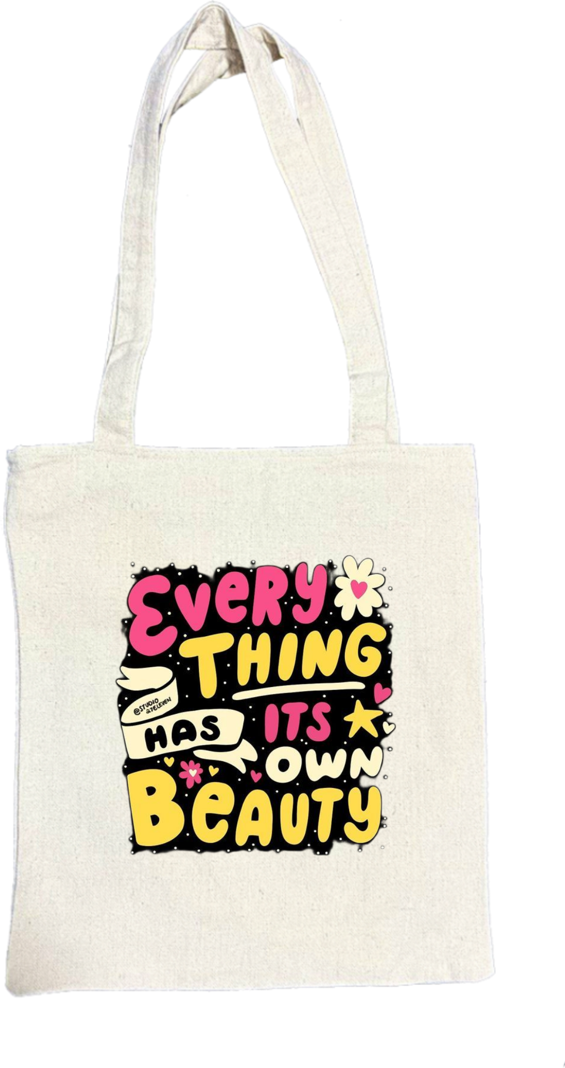 EVERY THING HAS ITSA COWN BEAUTY tote bag beige 6