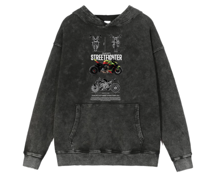 MOTOR CYCLE One Size hoodie Washed 6
