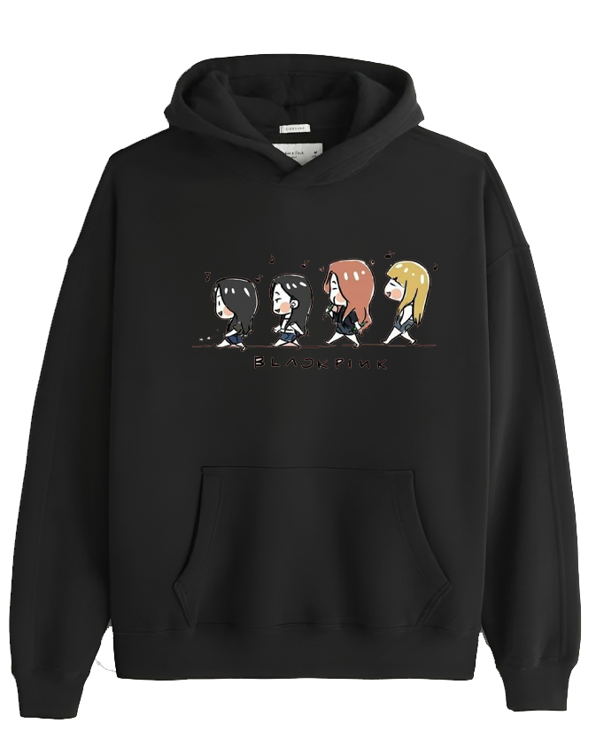 Black pink One Size hoodie Black 6