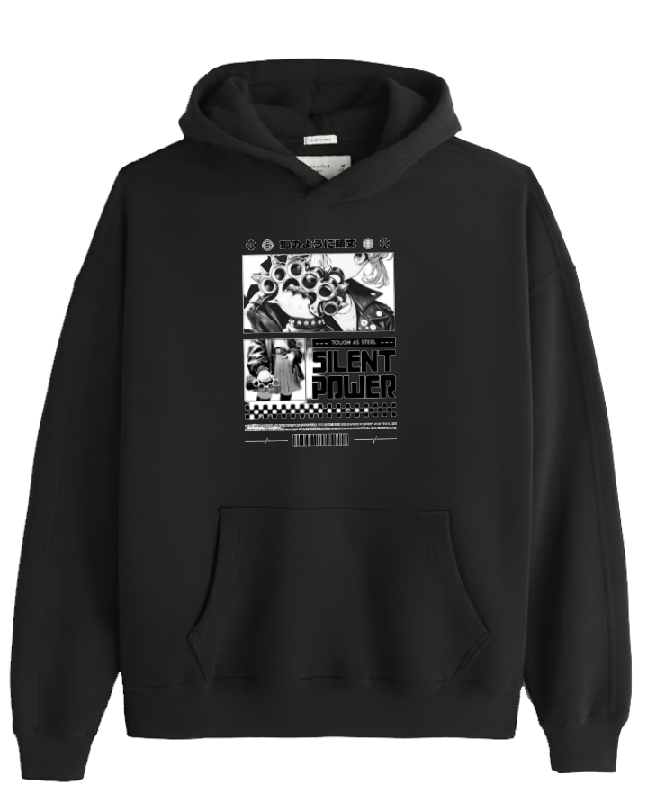 RANDOM ANIME GIRL Oversize Hoodie Black 6