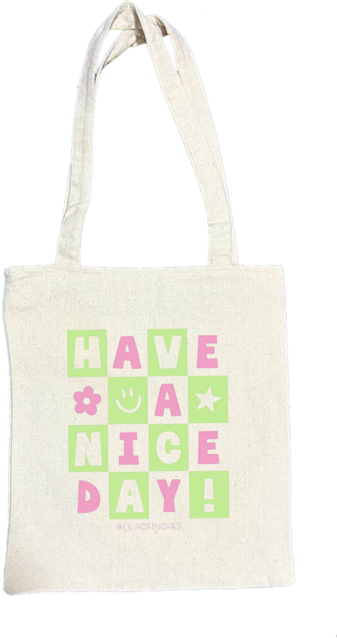 HAVE NICE DAY LILACFINCHES tote bag beige 96