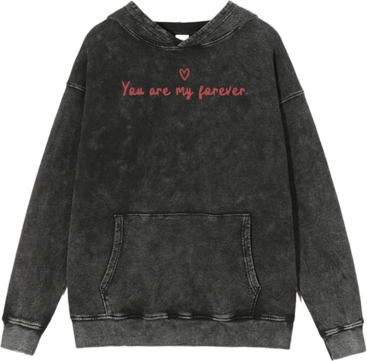 VaIentine coupIe Oversize Hoodie Washed gray 6