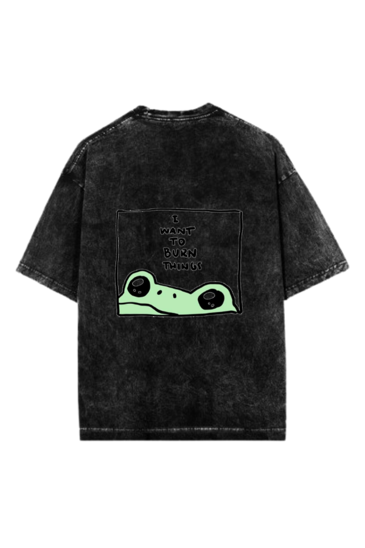 frog t- shirt Washed Back 6