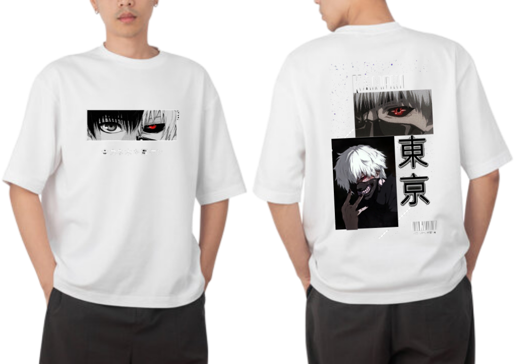 Tokyo ghoul t- shirt One Size White Back 6