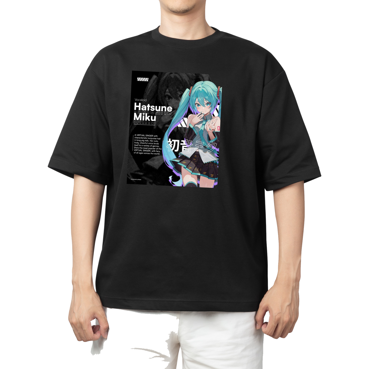 Hatsune Miku t- shirt One Size Black 6
