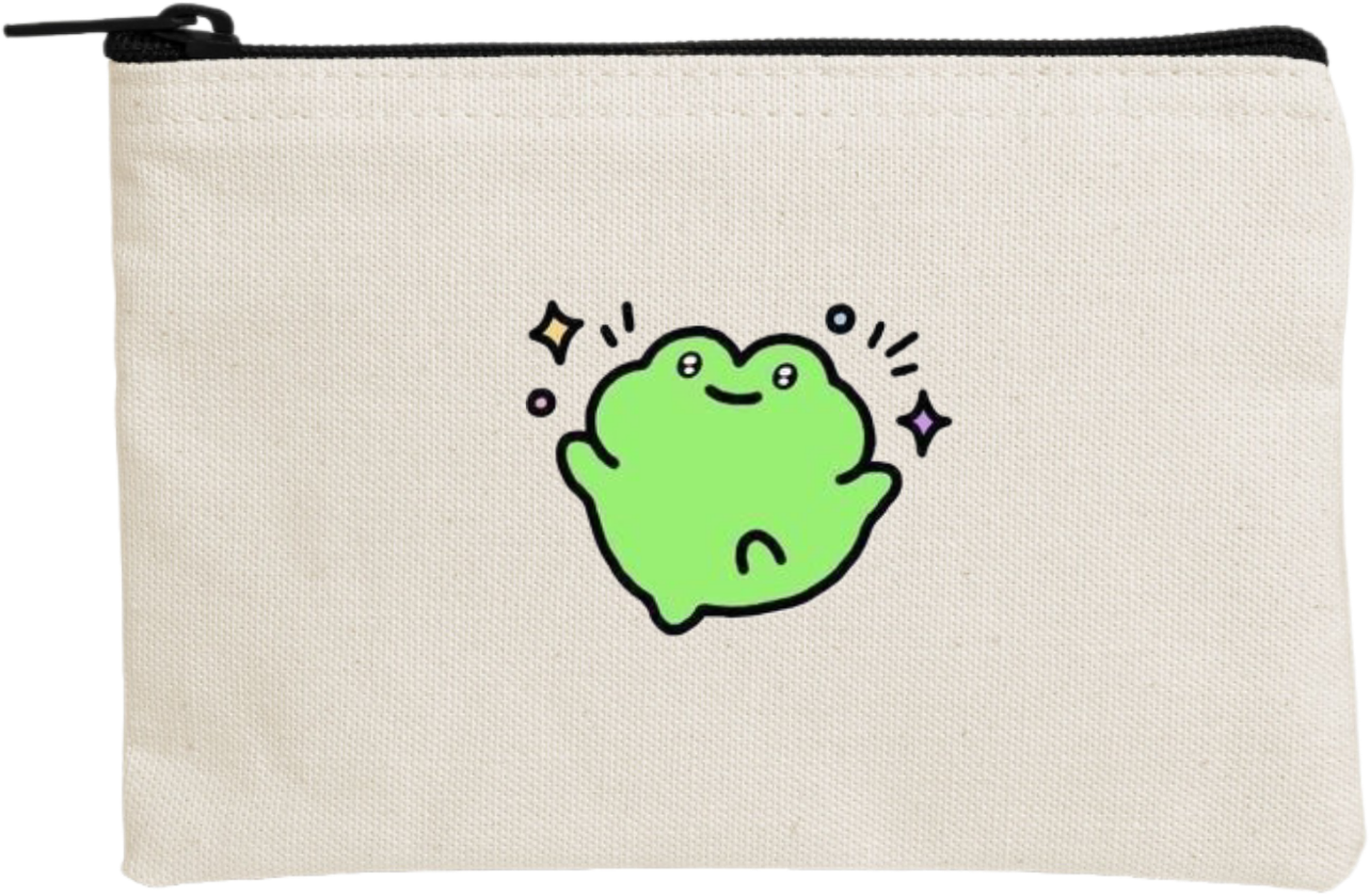Frog wallet pencil case Beige 6