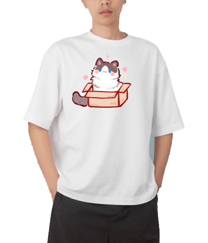 cat One Size t- shirt White 70