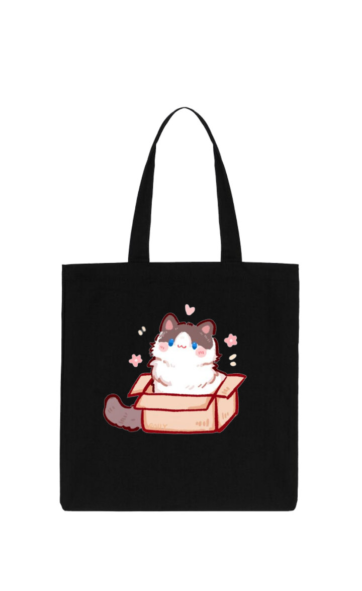 cat tote bag Black 70