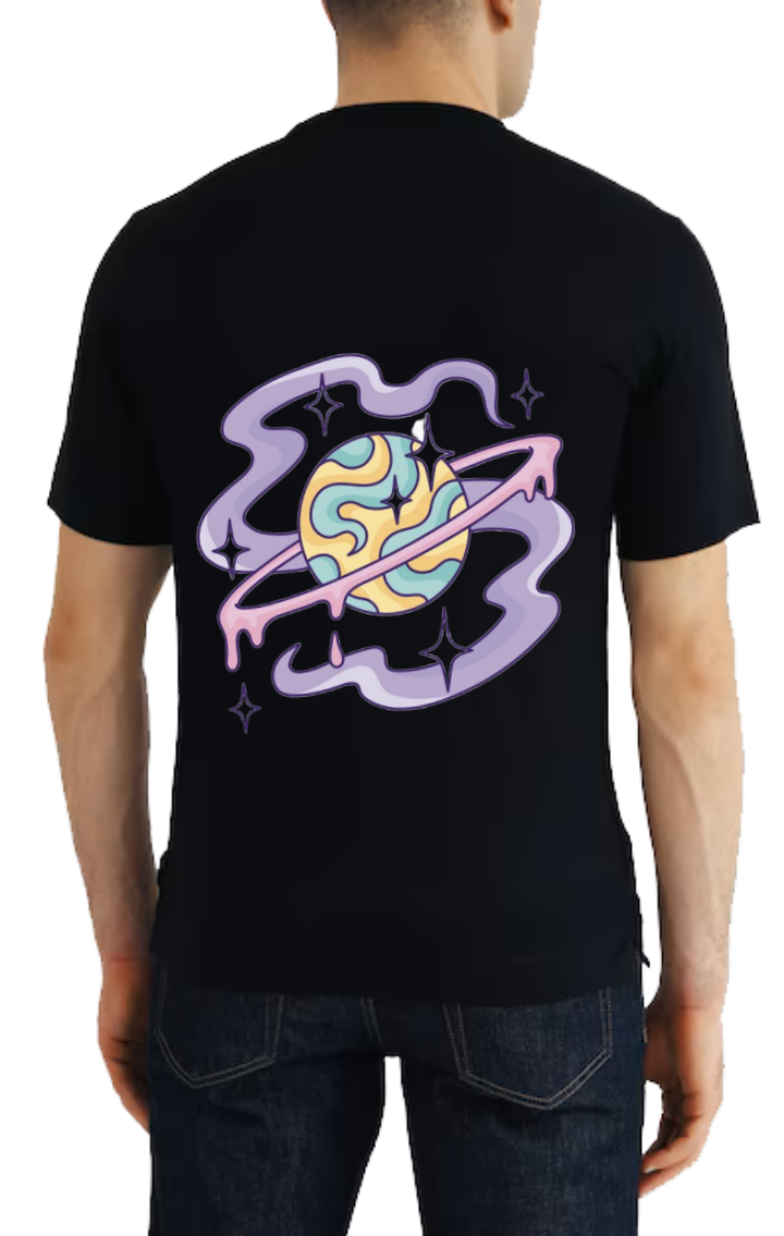 كوكب ذائب t- shirt One Size Black back 70