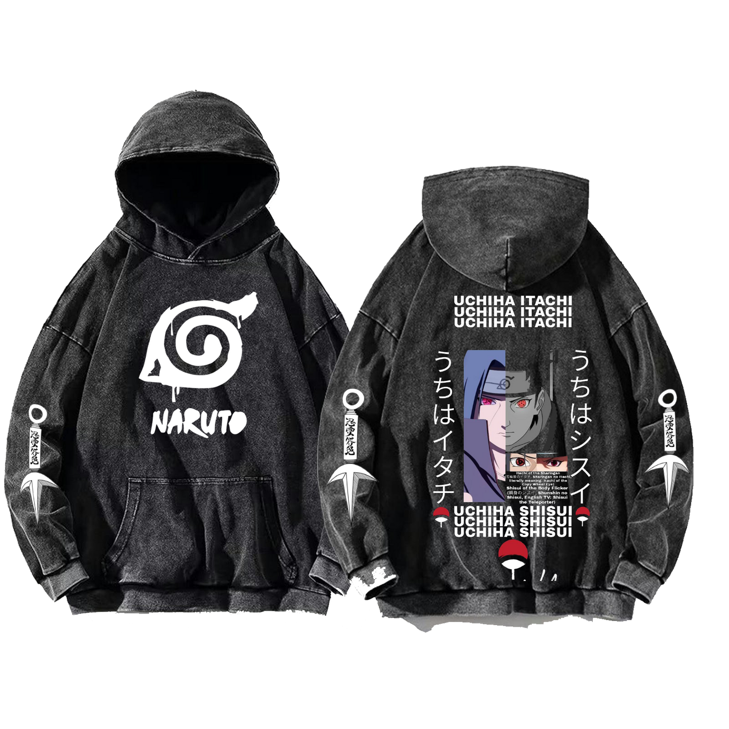 Naruto Shippuden One Size hoodie Washed Back 70