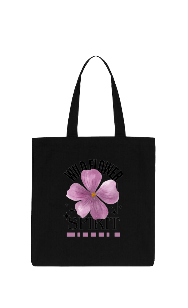WILD FLOWER tote bag Black 70