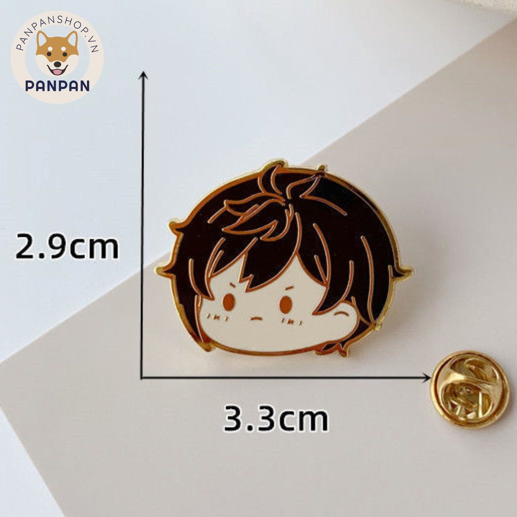 Game Genshin Impact Brooch Zhongli Zhongli Xiao Keqing Metal Cute