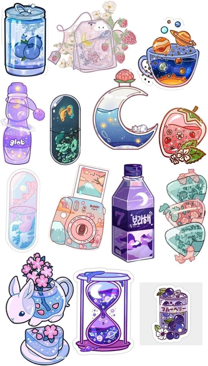 Cute anime sticker stars diary 2
