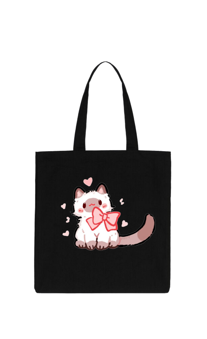 cat tote bag Black 71