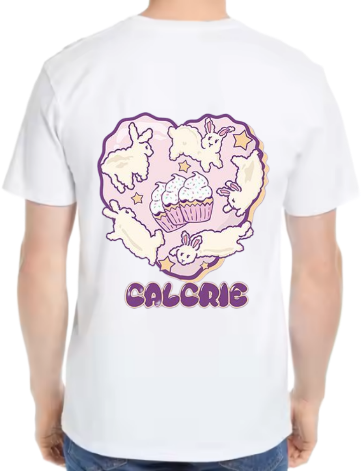 CALCRIE t- shirt One Size White back 71