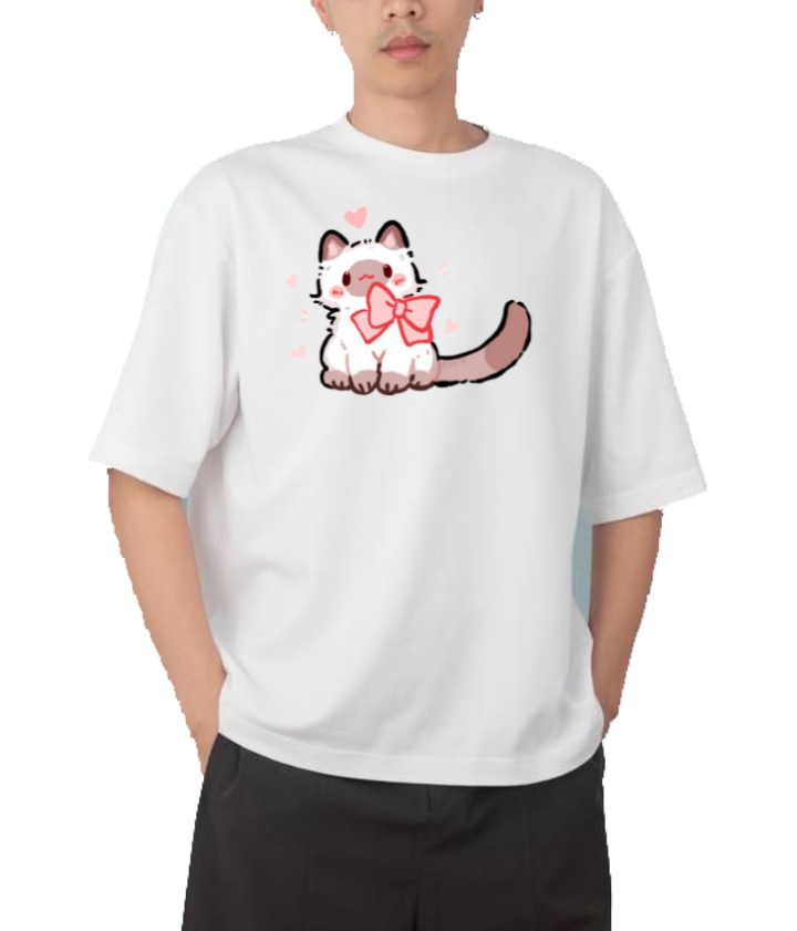 cat One Size t- shirt White 71