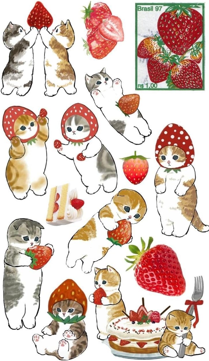 anime sticker random sticker strawberry