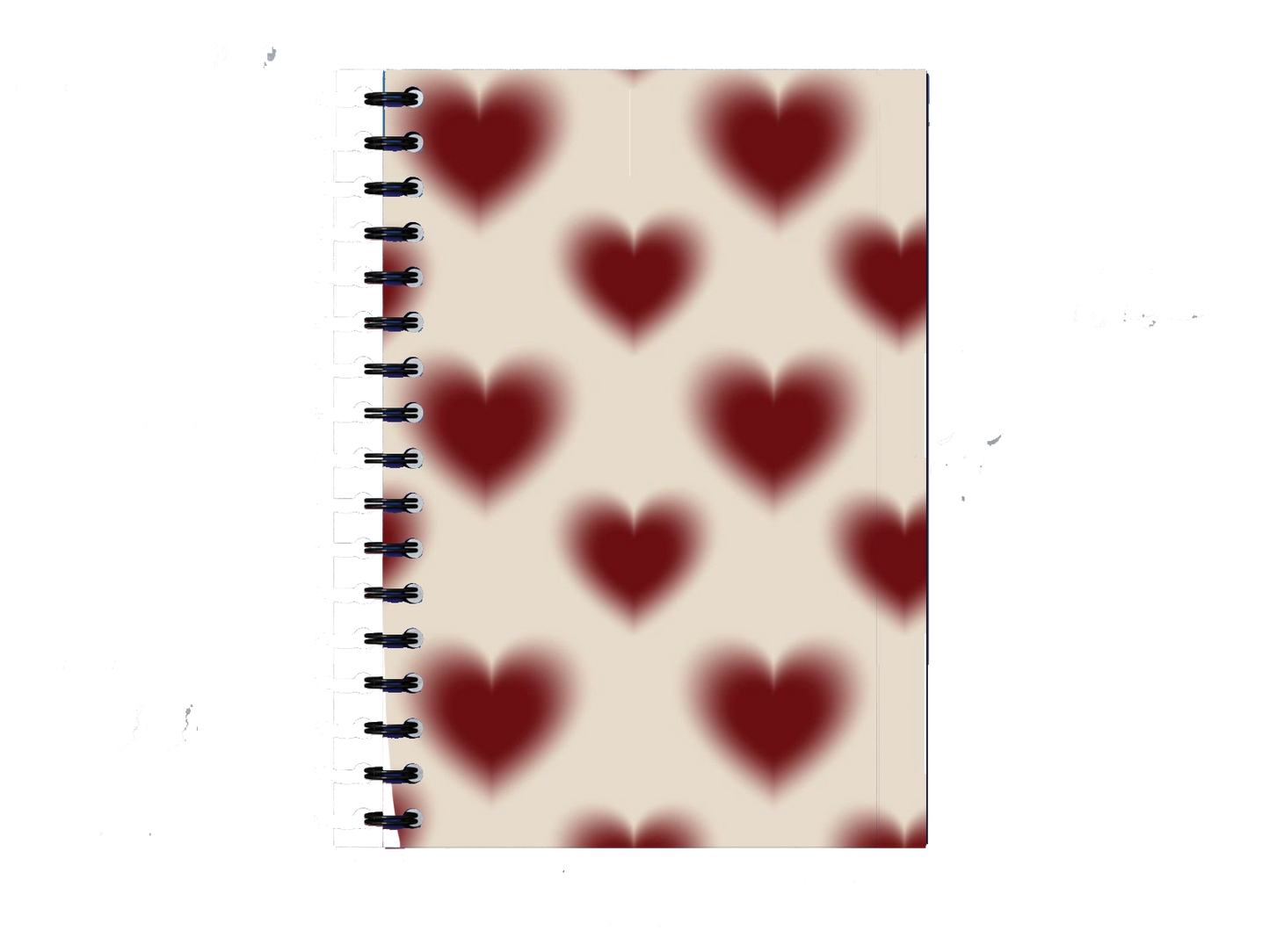 Blurry Hearts Notebook A5 72