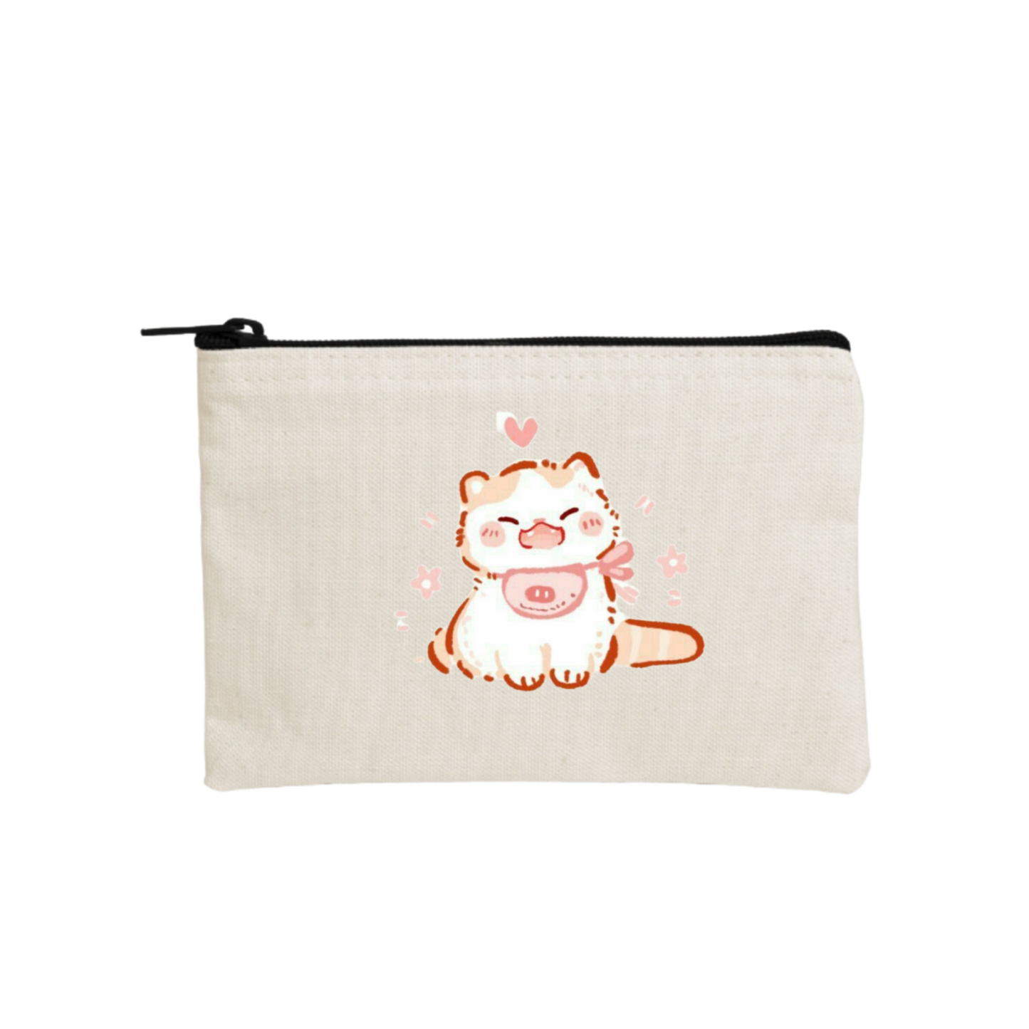 cat wallet pencil case Beige 72