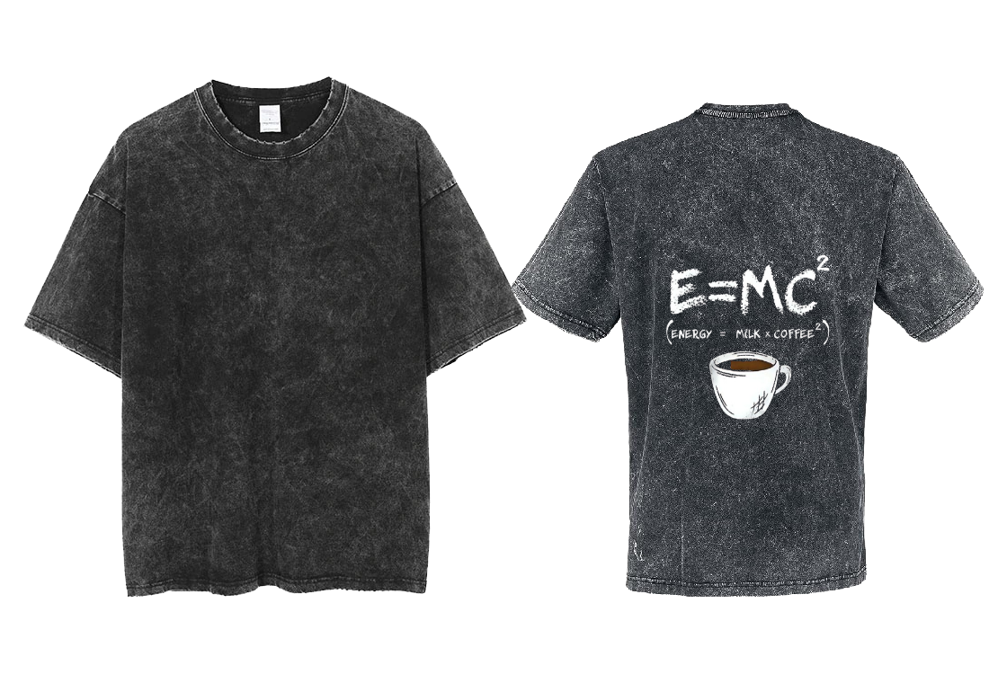 E = M * C ^ 2 Back text One Size t- shirt Washed Back 71