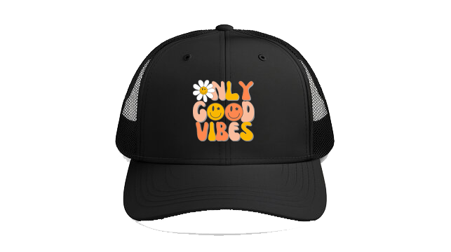Baseball cap Black ONLY GOOD VIBES 119