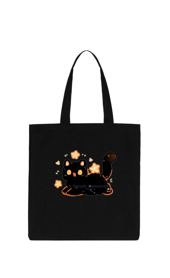 cat tote bag Black 73