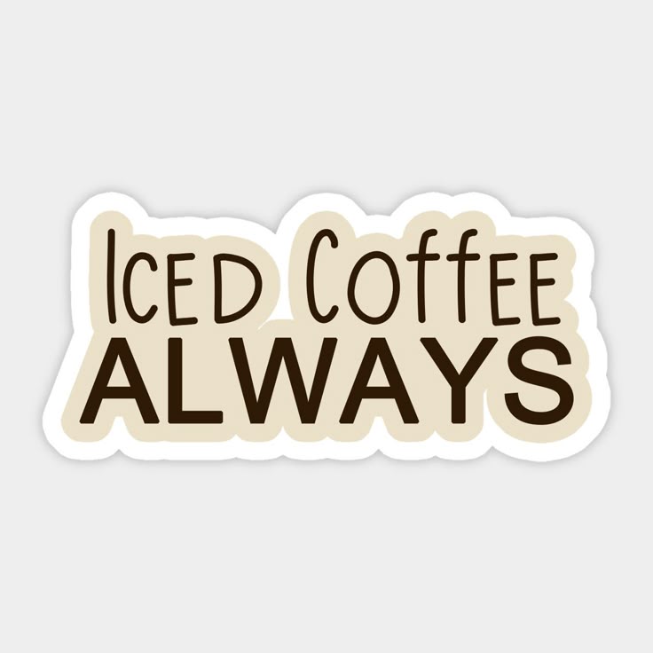 Sticker coffee ICED COFFEE ALWAYS 74