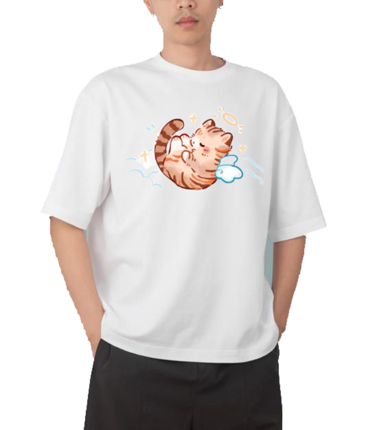 cat One Size t- shirt White 74