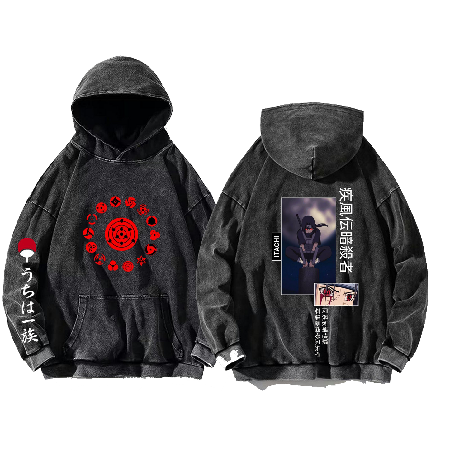 Naruto Shippuden One Size hoodie Washed Back 75